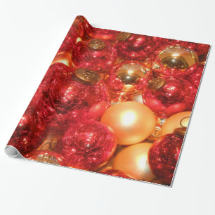 Papier Cadeau L'éclairage brillant élégant de Noël ornemente