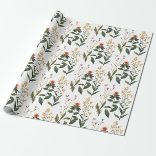Papier Cadeau L'Élégant Amoureux de la nature des Fleurs sauvage
