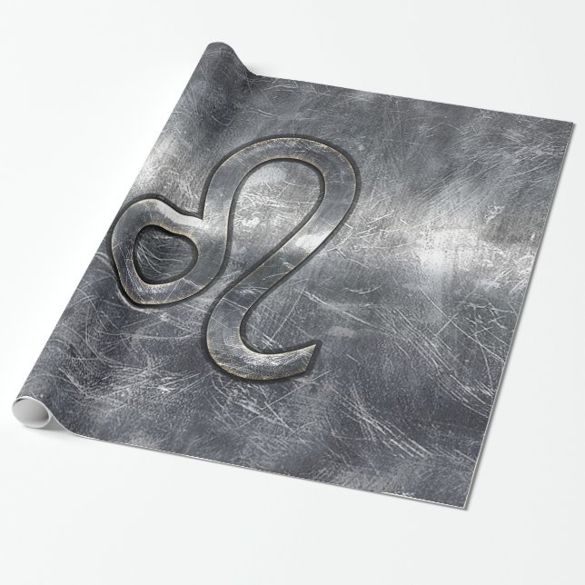 Papier Cadeau Leo Zodiac Connexion Grunge Décor Distressed (Déroulé)