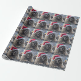 Papier Cadeau Leonberger Père Noël