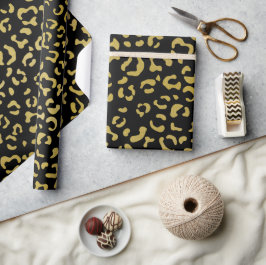Papier Cadeau Leopard d'or, Parties scintillant d'or, Motif de l