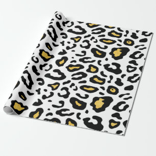 Papier Cadeau Léopard peau transparente motif