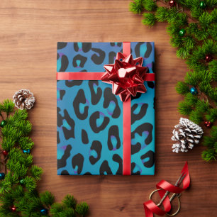 Papier Cadeau Leopard Poster de animal élégant violet Ombre
