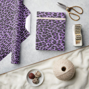 Papier Cadeau Leopard Print, Léopard Spots, Purple Leopard