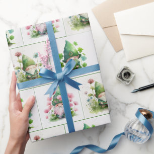 Papier Cadeau Leprechauns et Shamrocks irlandais