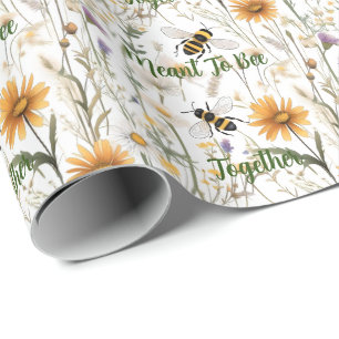 Papier Cadeau Les Abeilles Et Les Fleurs sauvages Ont L'Intentio