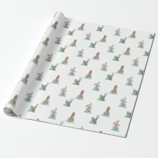 Papier Cadeau Les animaux de Noël du yoga