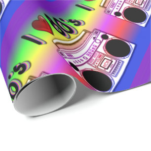 Papier Cadeau Les années 80 de Boombox rétros