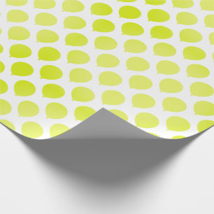 Papier Cadeau Les ballons verts de chaux sur le Motif blanc