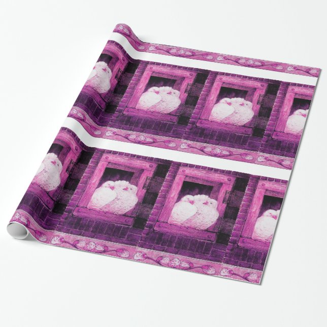 PAPIER CADEAU LES BLANCS À LA FENÊTRE (Déroulé)