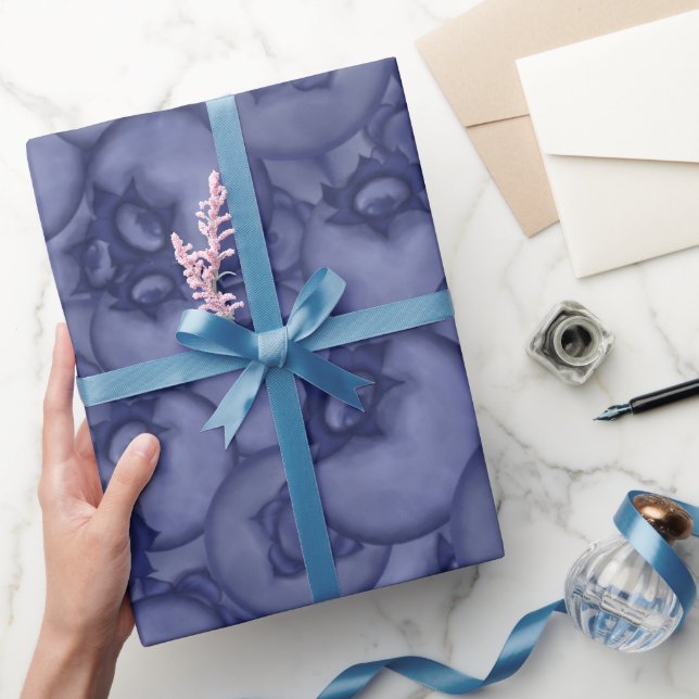 Papier Cadeau Les bleuets. Baies mûres bleu foncé. L'été. (Cadeaux)