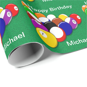 Papier Cadeau Les boules de piscine de boules de billard ont
