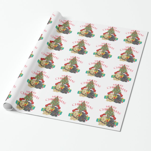 Papier Cadeau Les Casques de Santa (Déroulé)