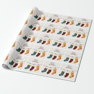 Papier Cadeau Les chaussettes de Noël