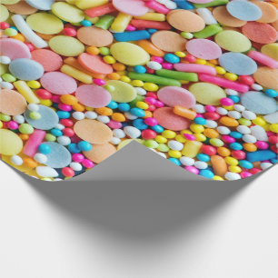 Papier Cadeau Les confettis de sucrerie arrosent la partie en