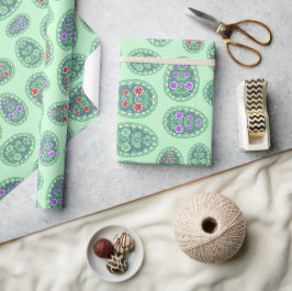 Papier Cadeau Les couleurs du printemps vibrantes Oeufs du patri