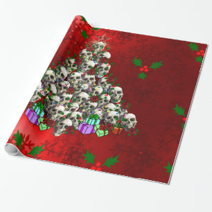 Papier Cadeau Les crânes de Noël