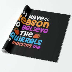 Papier Cadeau Les écureuils me ridiculisent