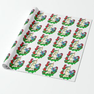 Papier Cadeau LES ELVES DÉCORÉES papier d'emballage