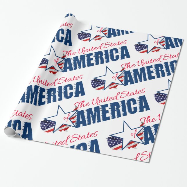 Papier Cadeau Les États-Unis D'Amérique 4 juillet (Déroulé)