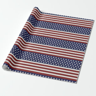 Papier Cadeau Les Etats-Unis drapeau américain coutume
