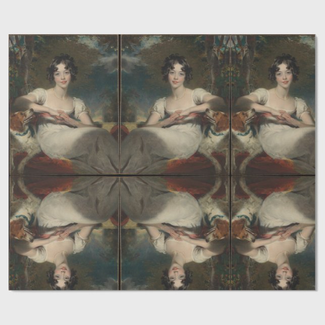 Papier Cadeau Les femmes de la peinture du 19ème siècle  (Plat)