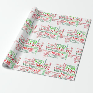 Papier Cadeau Les Fêtes De Noël Dans Le Monde Entier