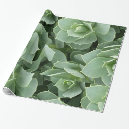 Papier Cadeau Les fleurs vertes