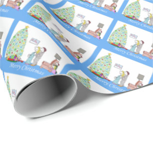 Papier Cadeau Les gens de Lizzy Noël Surprise Enveloppement Papi