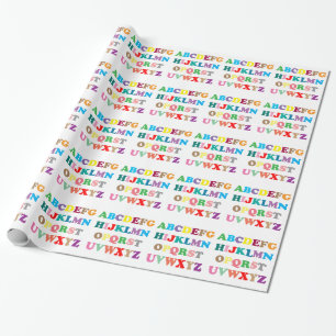 Papier Cadeau Les lettres colorées d'ABC
