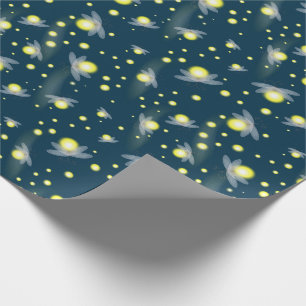 Papier Cadeau Les lucioles éthérées à la Motif de nuit