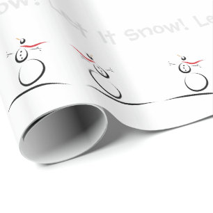 Papier Cadeau LES NEIGES CUTES 'Laisse-le neiger'
