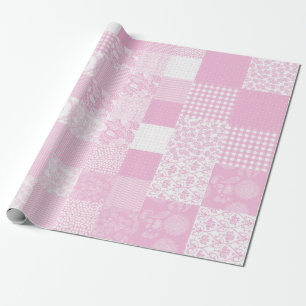 Papier Cadeau Les ornements en rose de l'étoile du papier danois