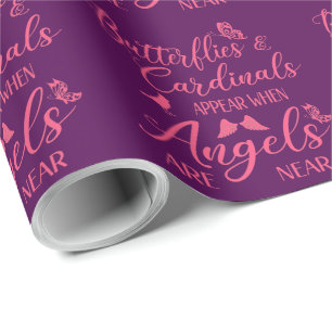 Papier Cadeau Les papillons et les cardinaux apparaissent quand 