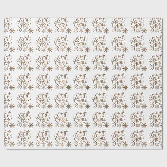 Papier Cadeau Les parties scintillantes d'or blanc l'ont laissé (Plat)