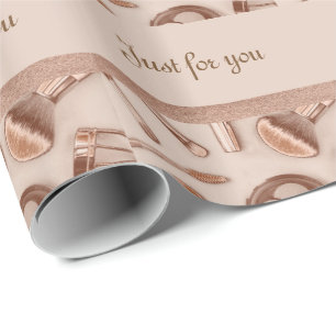 Papier Cadeau Les parties scintillantes roses d'or composent