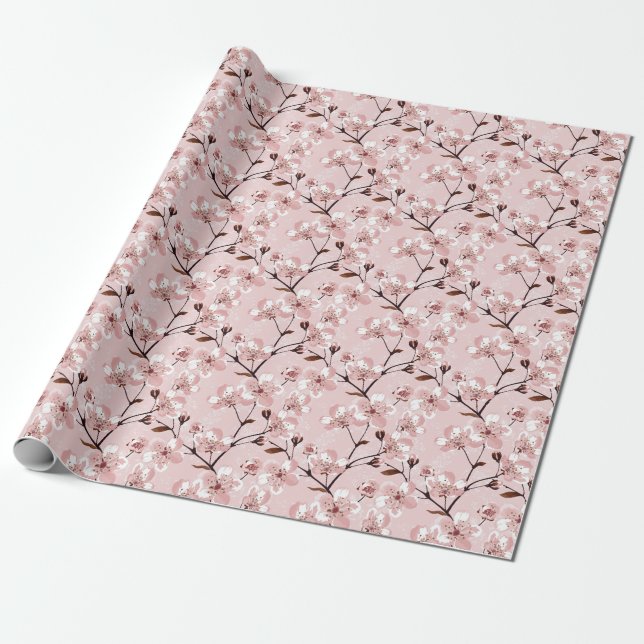 Papier Cadeau Les Patters de Cherry Blossom (Déroulé)