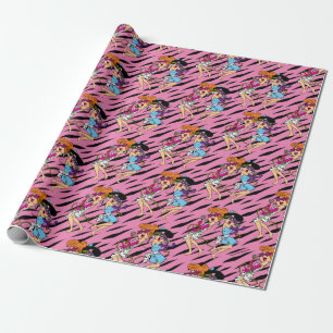 Papier Cadeau Les Pierrafeu   Wilma & Betty Rock Stars