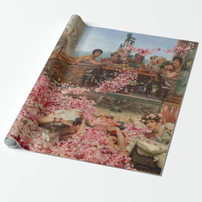 Papier Cadeau Les Roses d'Heliogabalus (Luxe romain antique) (Déroulé)