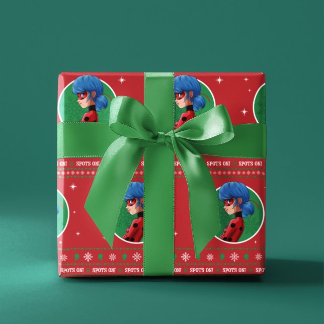 Papier Cadeau Les Spots De Ladybug ! Graphique de vacances (Wrapping paper on gift)