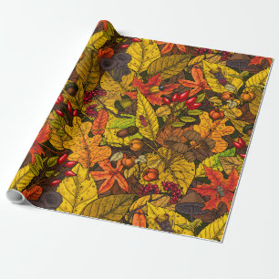 Papier Cadeau Les trésors d'automne