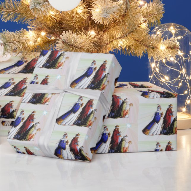 Papier Cadeau Les Trois Cadeaux de Porte (Vacances)