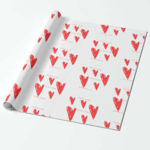 Papier Cadeau Les Twins Ont Plus De Coeurs Rouges Amusants