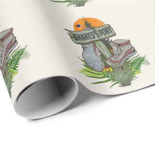 Papier Cadeau Les vieilles bottes de randonnée de poney de Shank
