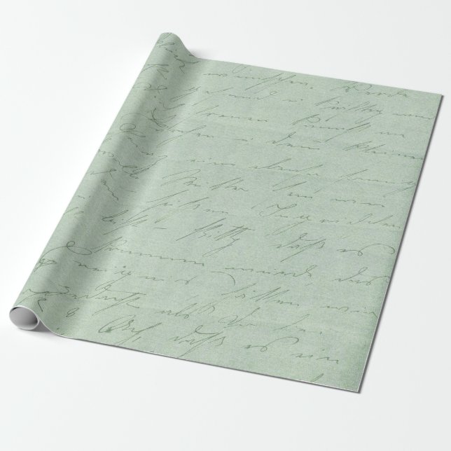 Papier Cadeau Les vieilles lettres d'amour d'écriture se sont (Déroulé)