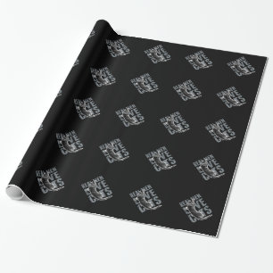 Papier Cadeau Les vrais hommes aiment les chats en Grunge Style