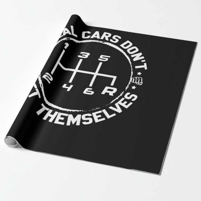 Papier Cadeau Les vrais voitures ne se déplaçaient pas (Déroulé)