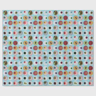 Papier Cadeau Les yeux arc-en-ciel brodés