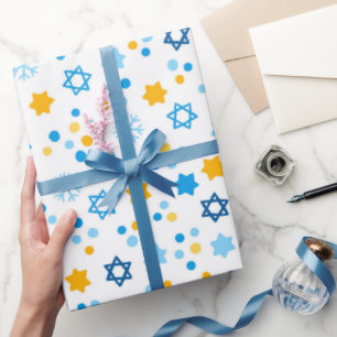 Papier Cadeau L'Étoile Juive De David Enveloppant Le Papier