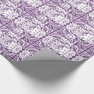 Papier Cadeau LETTRE Abstraite Motif design Art violet